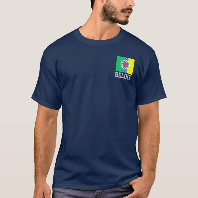 Bandera de Beloit, camiseta de Wisconsin (Anverso)