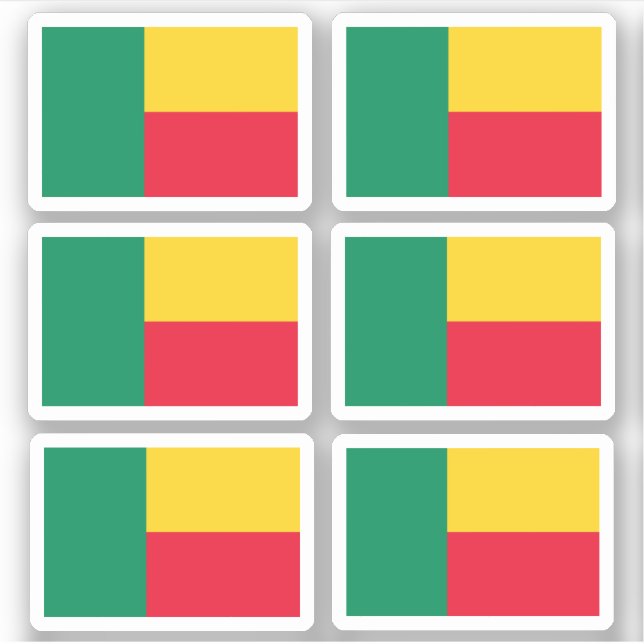 Bandera de Benín - una colección de pegatinas (Anverso)