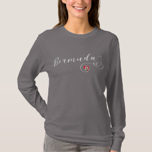 Bandera de Bermudas en camiseta del corazón