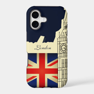 Bandera de Big Ben Union Jack de la ciudad de