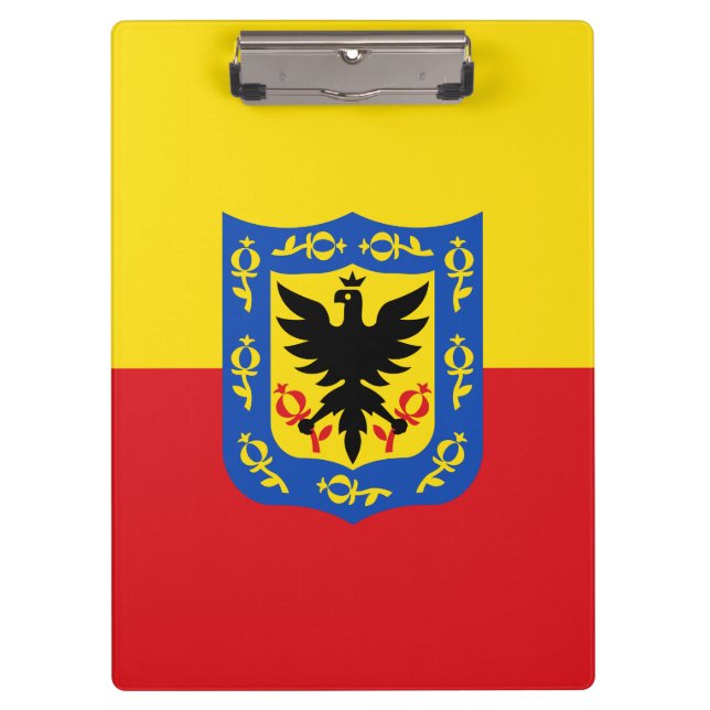 Bandera de Bogotá, portapapeles de Colombia (Anverso)