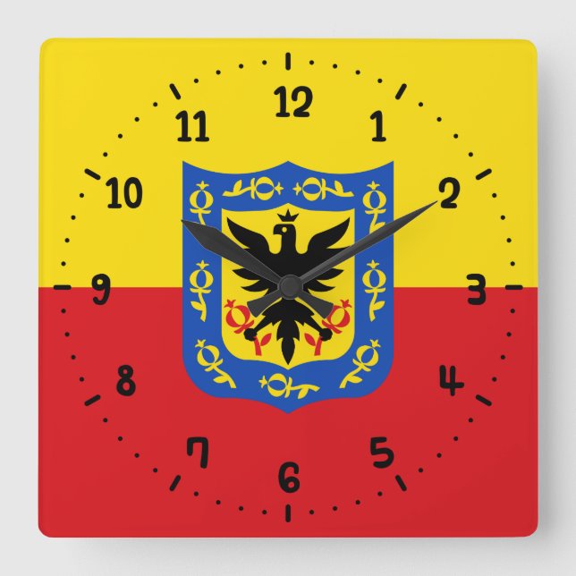Bandera de Bogotá, reloj de pared colombiano (Anverso)