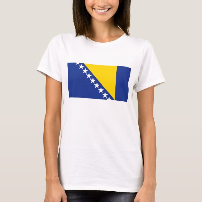 Bandera de Bosnia Herzegovina x Mapa de camiseta (Anverso)
