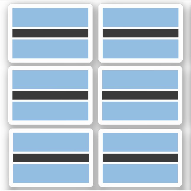 Bandera de Bostwana - Pegatina de colección (Anverso)