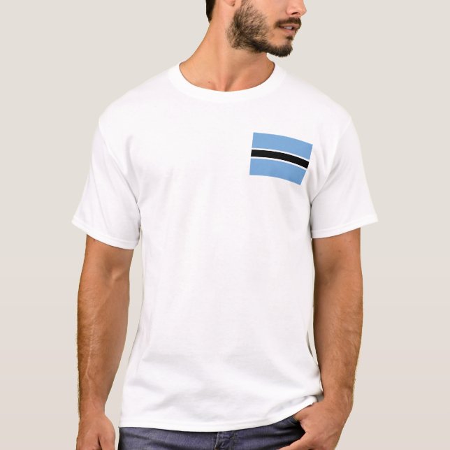 Bandera de Botswana y camiseta del mapa (Anverso)