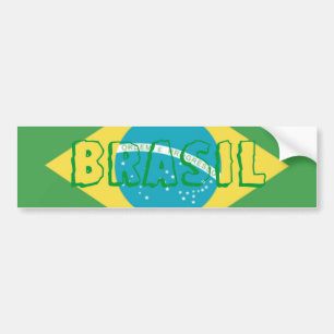 Bandera de Brasil, pegatina de parachoques