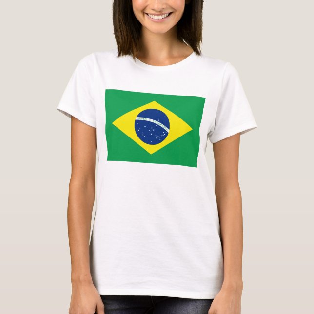 Bandera de Brasil x Mapa camiseta (Anverso)