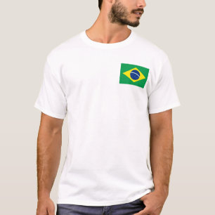Bandera de Brasil y mapa de camisetas