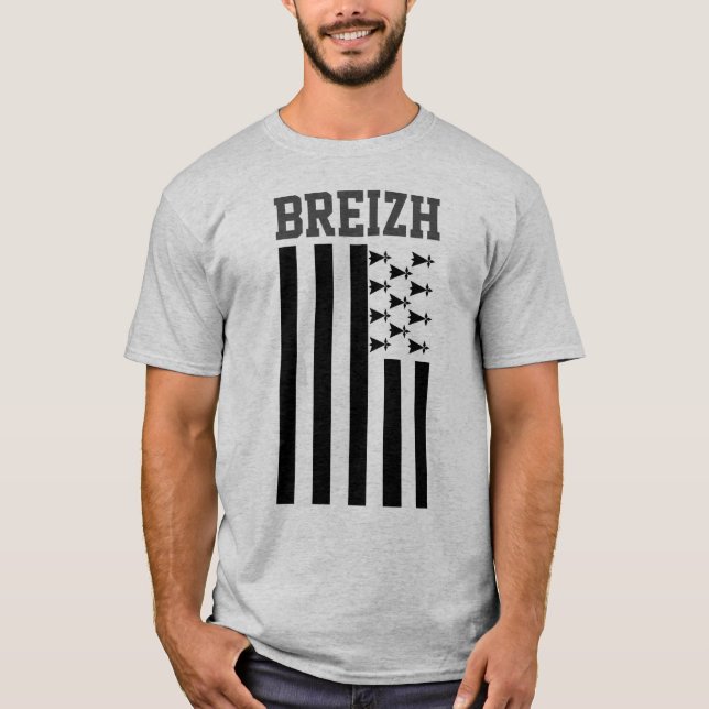 Bandera de Bretaña, camiseta de Francia (Anverso)