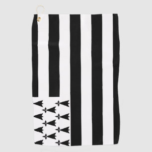 Bandera de Bretaña (Gwenn-ha-du), toalla de golf
