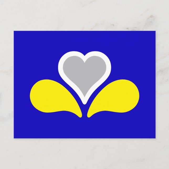 Bandera de Bruselas, postal belga (Anverso)