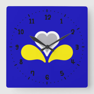 Bandera de Bruselas, reloj de pared cuadrado de Bé