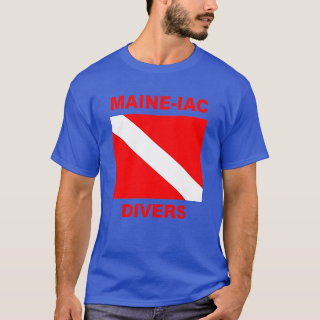 Bandera de buceo continental Logo Camiseta oscura (Anverso)