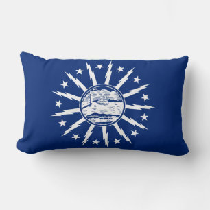 Bandera de búfalo, almohada lumbar de Nueva York