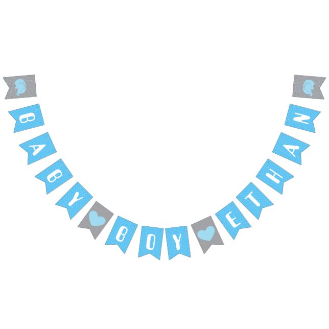 Bandera de Bungalows de Baby Shower con elefante p (Todo)