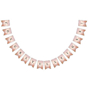 Bandera de Bungalows florales de hojas doradas ros