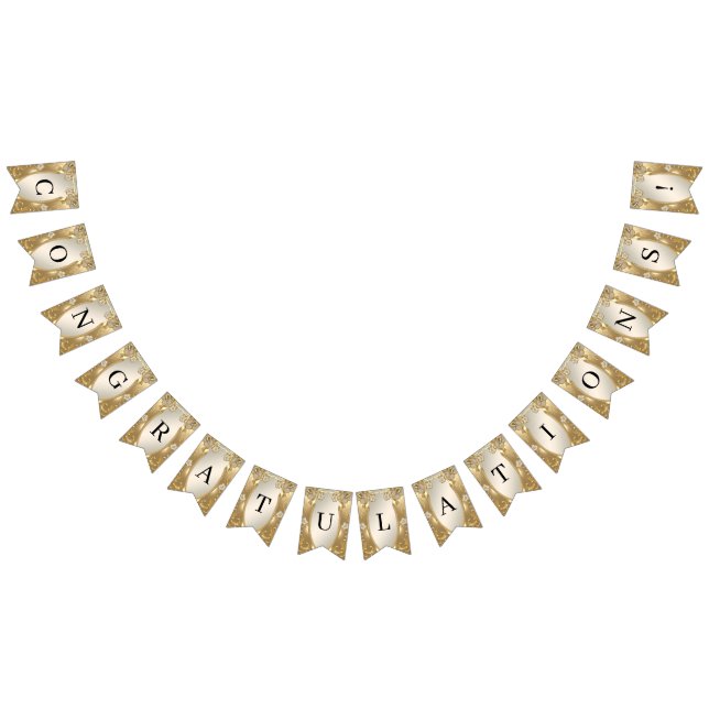 Bandera de Bungalows florales Ornate Gold (Todo)