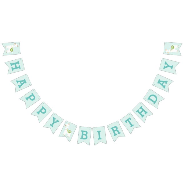Bandera de bunting Aqua Birthday (Todo)