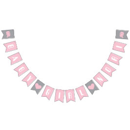 Bandera de Bunting de Baby Shower con elefante par