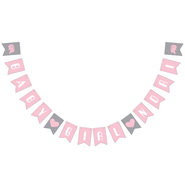 Bandera de Bunting de Baby Shower con elefante par (Todo)