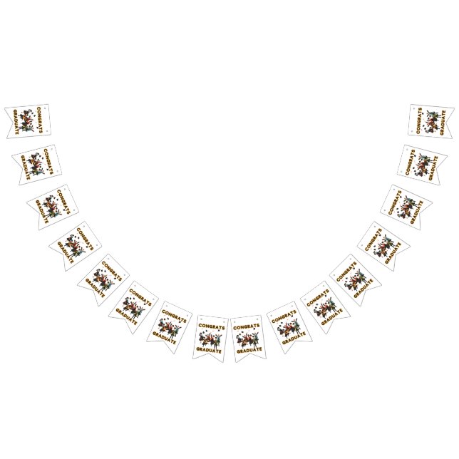 Bandera de Bunting de Graduado Felicidades (Todo)