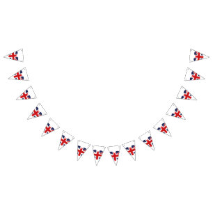 Bandera de Bunting de Inglaterra en el 70 de julio