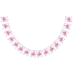 Bandera de Bunting de peces rosados