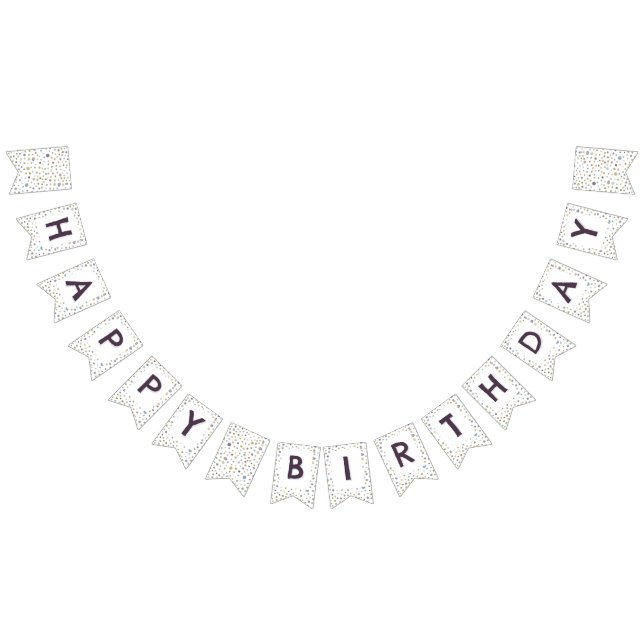 Bandera de Bunting de puntos de acuarela de Janet  (Todo)