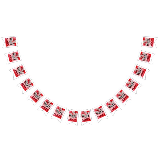 Bandera de Bunting de Recupérate Pronto (Todo)