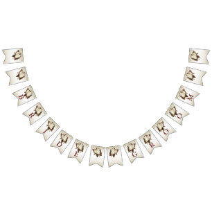 Bandera de Bunting del Boda de las Aves Blancas