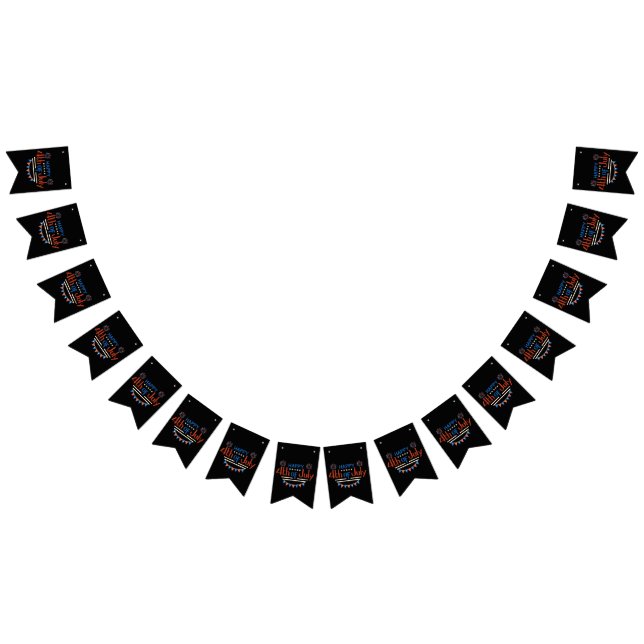 Bandera de bunting del Día de la Independencia del (Todo)