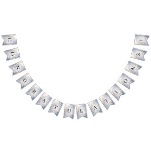 Bandera de Bunting Floral Blanca Flouriting