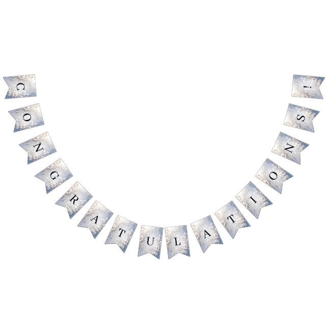 Bandera de Bunting Floral Blanca Flouriting (Todo)