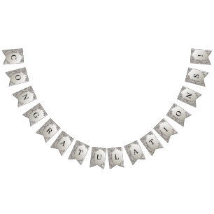 Bandera de Bunting Moderno Ornate Silver
