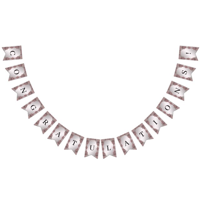 Bandera de Bunting Ornamental Rosa (Todo)