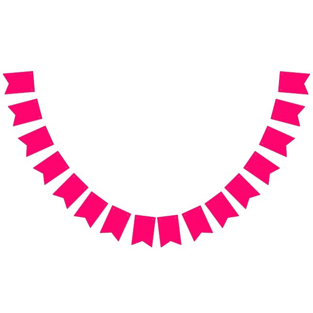 Bandera de Bunting Rosa Neón Personalizada – Decor (Todo)