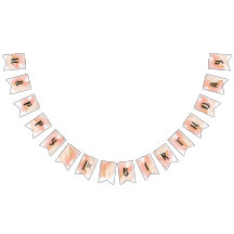 Bandera de Bunting Rubor Pink and Gold Cumpleaños