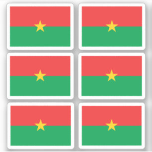 Bandera de Burkina Faso - Pegatinas de colección