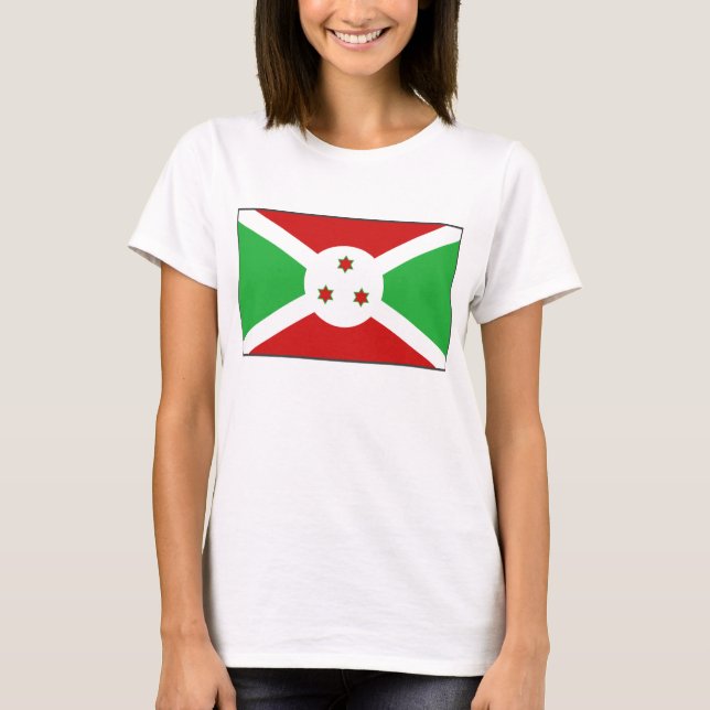 Bandera de Burundi x Mapa de camiseta (Anverso)