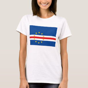 Bandera de Cabo Verde x Mapa camiseta