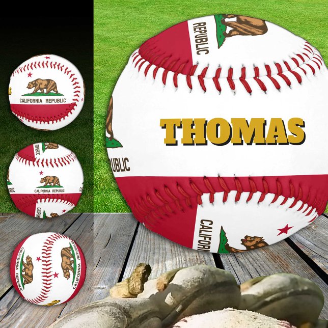 Bandera de California, bolas de monograma/béisbol (Subido por el creador)