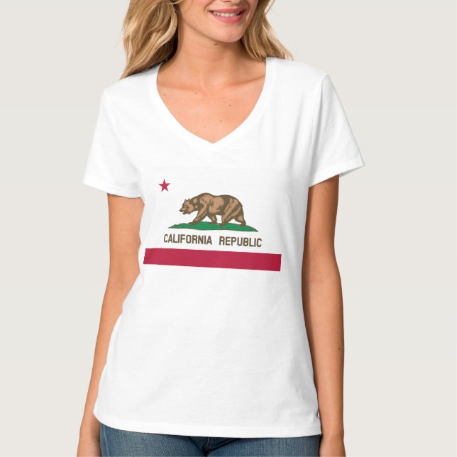 Bandera de California, camiseta con bandera de Cal (Anverso)