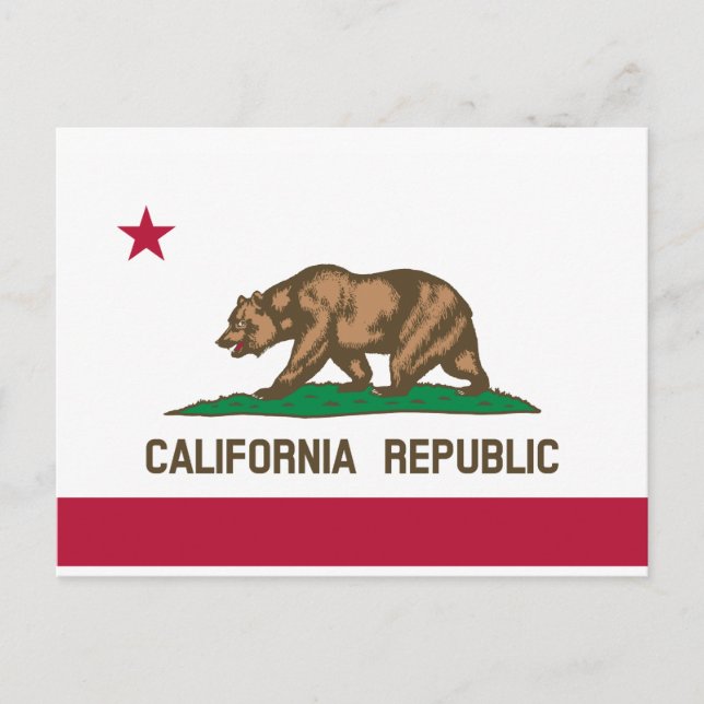 Bandera De California, postal (Anverso)