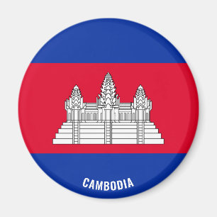 Bandera de Camboya adorna el imán patriótico