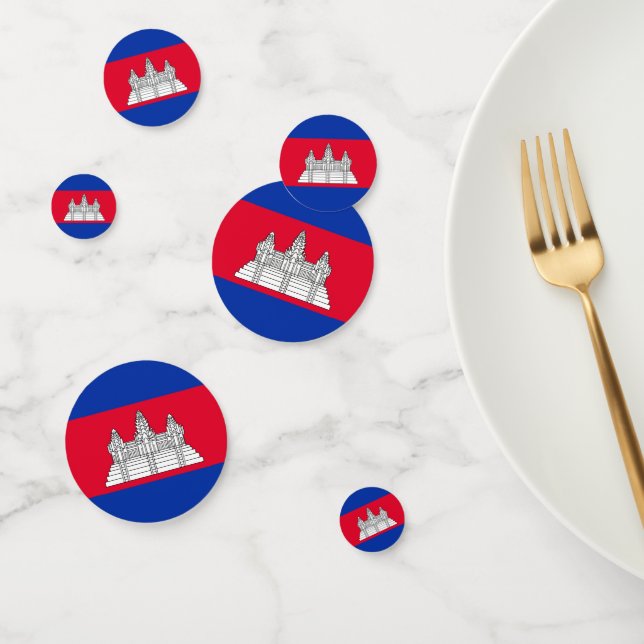 Bandera de Camboya Mesa Confetti (Grupo)