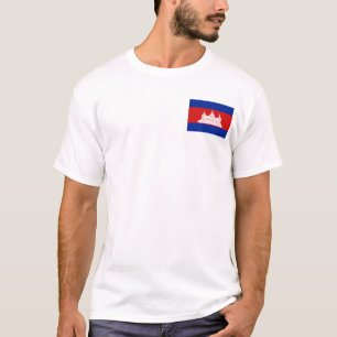 Bandera de Camboya y camiseta del mapa