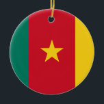 Bandera de Camerún Ornamento cerámico<br><div class="desc">Bandera de Camerún Ornamento cerámico</div>