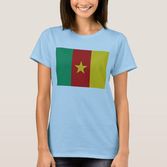 Bandera de Camerún x Mapa camiseta (Anverso)