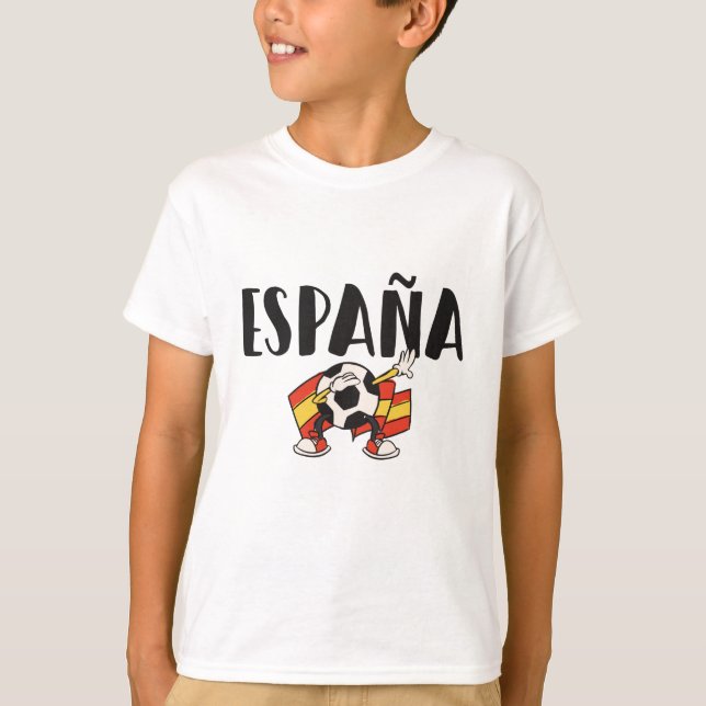 Bandera de camiseta de hinchas de fútbol de España (Anverso)