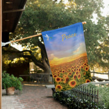 Bandera de campo de girasol de la paz